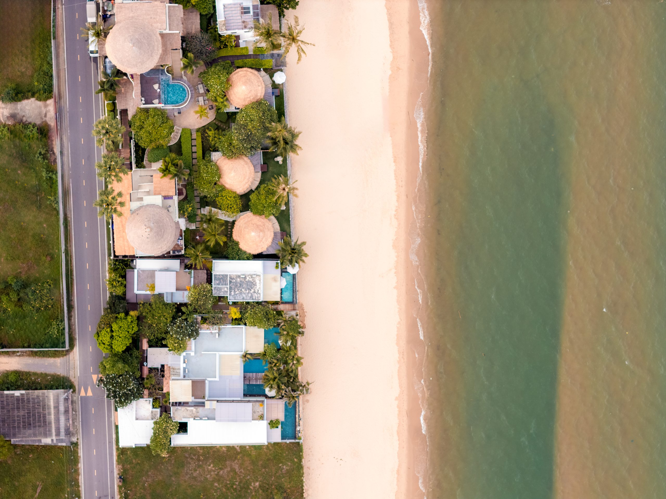 Beachfront from above