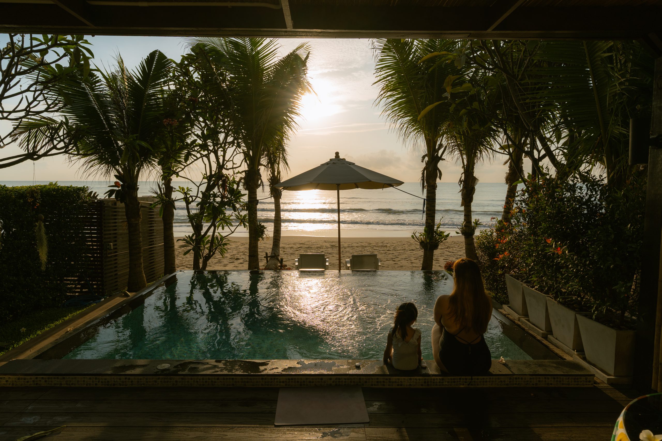 Sunrise by the pool